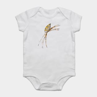 yellow black spider Baby Bodysuit